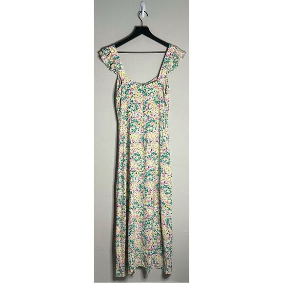 Loft Ruffle Strap Sweetheart Neckline Midi Dress Size 6 - Picture 5 of 16